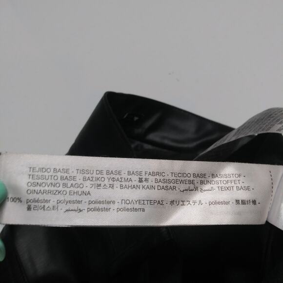 Zara Faux Leather Straight Leg Pant Ankle Zipper High Rise Festival Edgy Size XL - Picture 11 of 11